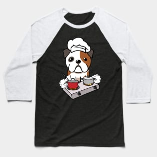 Funny Bulldog is cooking Baseball T-Shirt